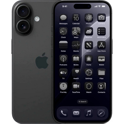 Смартфон Apple iPhone 16 256 ГБ чёрный